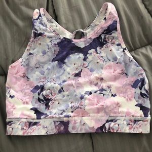 Floral sports bra